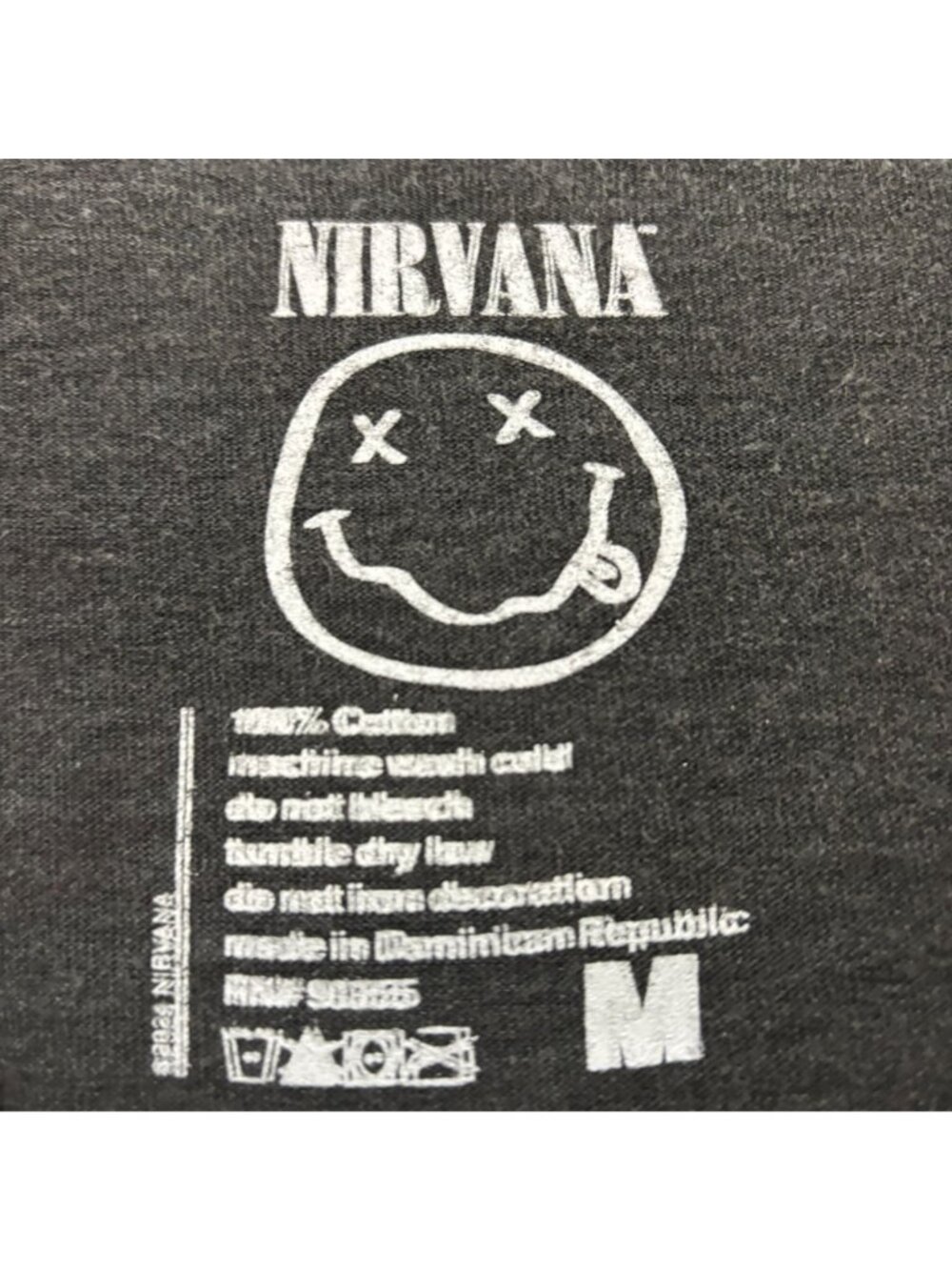 Nirvana Silver Double Sided Rock T-Shirt Medium - Picture 4 of 4
